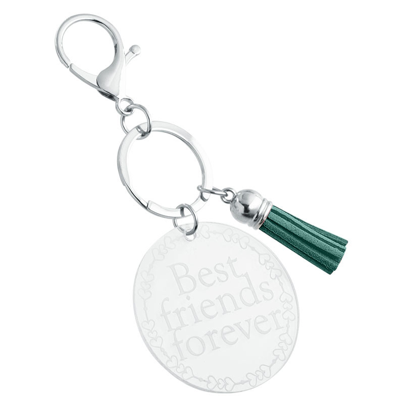 Porte-clés Personnalisé en Acrylique avec Pompon – Design Mignon